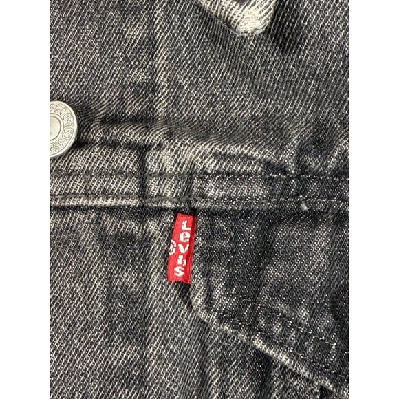 Levi Strauss & Company Women's Original Washed Black Denim Trucker Jacket Sz XS - Picture 7 of 16
